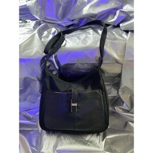 VTG Hush Puppies Y2K Black Zip Crossbody Shoulder Bag Purse